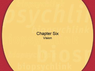 Chapter Six Vision
