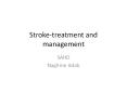 Stroke-treatment and management PowerPoint PPT Presentation