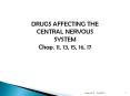DRUGS AFFECTING THE CENTRAL NERVOUS SYSTEM PowerPoint PPT Presentation