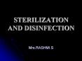 STERILIZATION AND DISINFECTION PowerPoint PPT Presentation