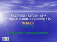 MCC PRESENTATION - GMP MANUFACTURING ENVIRONMENTS PowerPoint PPT Presentation