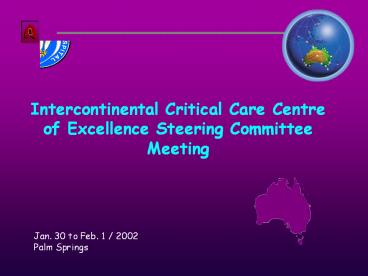 Intercontinental Critical Care Centre of Excellence Steering Committee Meeting