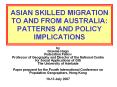 ASIAN SKILLED MIGRATION TO AND FROM AUSTRALIA: PATTERNS AND POLICY IMPLICATIONS PowerPoint PPT Presentation