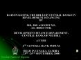 RATIONALISING THE ROLE OF CENTRAL BANKS IN DEVELOPMENT FINANCING BY MR. JOE ALEGIEUNO, AG. DIRECTOR, DEVELOPMENT FINANCE DEPARTMENT, CENTRAL BANK OF NIGERIA AT THE 2ND CENTRAL BANK FORUM HELD IN LUSAKA, ZAMBIA 23RD -25TH SEPTEMBER, 2008 PowerPoint PPT Presentation