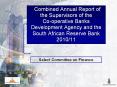 Combined Annual Report of the Supervisors of the Co-operative Banks Development Agency and the South African Reserve Bank 2010/11 PowerPoint PPT Presentation