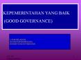 KEPEMERINTAHAN YANG BAIK PowerPoint PPT Presentation