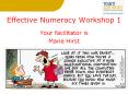Effective Numeracy Workshop 1 PowerPoint PPT Presentation