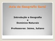 Aula de Geografia Geral