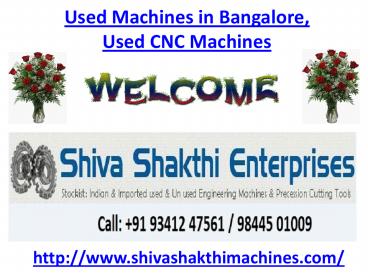 Used Machines in Bangalore,Used CNC Machines in Bangalore