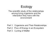 Ecology