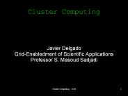 Cluster Computing