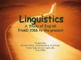 Linguistics PowerPoint PPT Presentation