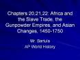 Chapters 20,21,22: Africa and the Slave Trade, the Gunpowder Empires, and Asian Changes, 1450-1750 PowerPoint PPT Presentation