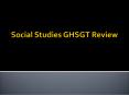 Social Studies GHSGT Review PowerPoint PPT Presentation