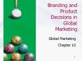 Branding and Product Decisions in Global Marketing PowerPoint PPT Presentation