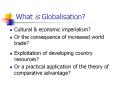 What is Globalisation? PowerPoint PPT Presentation