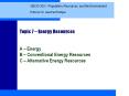 Topic 7 – Energy Resources PowerPoint PPT Presentation