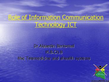 Role of Information Communication Technology ICT