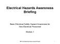 Electrical Hazards Awareness Briefing PowerPoint PPT Presentation