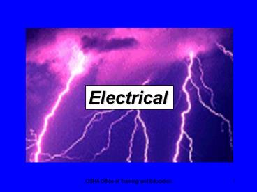 Electrical Safety Review - Construction