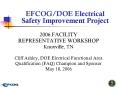 EFCOG/DOE Electrical Safety Improvement Project PowerPoint PPT Presentation