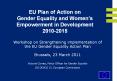 EU Plan of Action on Gender Equality and Women’s Empowerment in Development 2010-2015 PowerPoint PPT Presentation