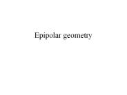 Epipolar geometry