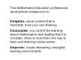This Mathematics Education professional development endeavours to PowerPoint PPT Presentation