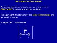 RESONANCE STRUCTURES