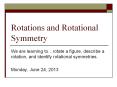 Rotations and Rotational Symmetry PowerPoint PPT Presentation