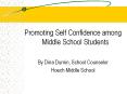 Promoting Self Confidence among Middle School Students PowerPoint PPT Presentation