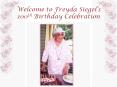 Welcome to Freyda Siegel s 100th Birthday Celebration Happy PowerPoint PPT Presentation