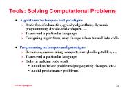 Tools: Solving Computational Problems