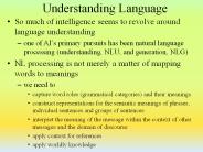 Understanding Language