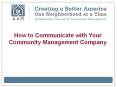 How to Communicate with Your Community Management Company PowerPoint PPT Presentation