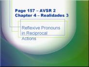 Page 157 – AVSR 2 Chapter 4 – Realidades 3