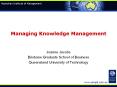Managing Knowledge Management PowerPoint PPT Presentation