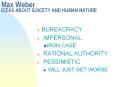 Max Weber IDEAS ABOUT SOICETY AND HUMAN NATURE PowerPoint PPT Presentation