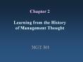 Chapter 2  Learning from the History of Management Thought PowerPoint PPT Presentation