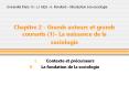 Chapitre 2 - Grands auteurs et grands courants (1)- La naissance de la sociologie PowerPoint PPT Presentation