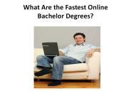 What Are the Fastest Online Bachelor Degrees?