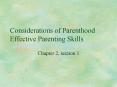 Considerations of Parenthood Effective Parenting Skills PowerPoint PPT Presentation