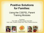Positive Solutions for Families