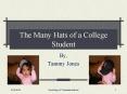 The Many Hats of a College Student PowerPoint PPT Presentation