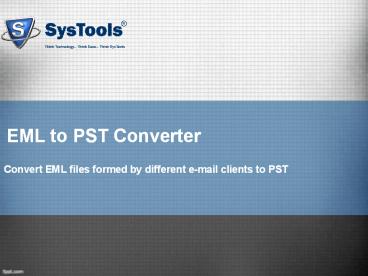 EML to PST converter