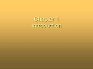 Chapter 1 Introduction