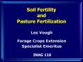 Soil Fertility and Pasture Fertilization PowerPoint PPT Presentation