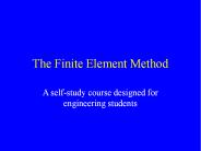 The Finite Element Method