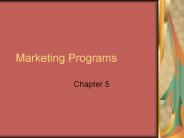 Marketing Programs