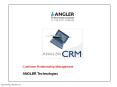 ANGLER CRM PowerPoint PPT Presentation